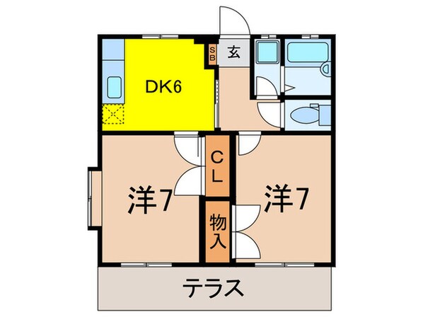 エステ－ト東山の物件間取画像